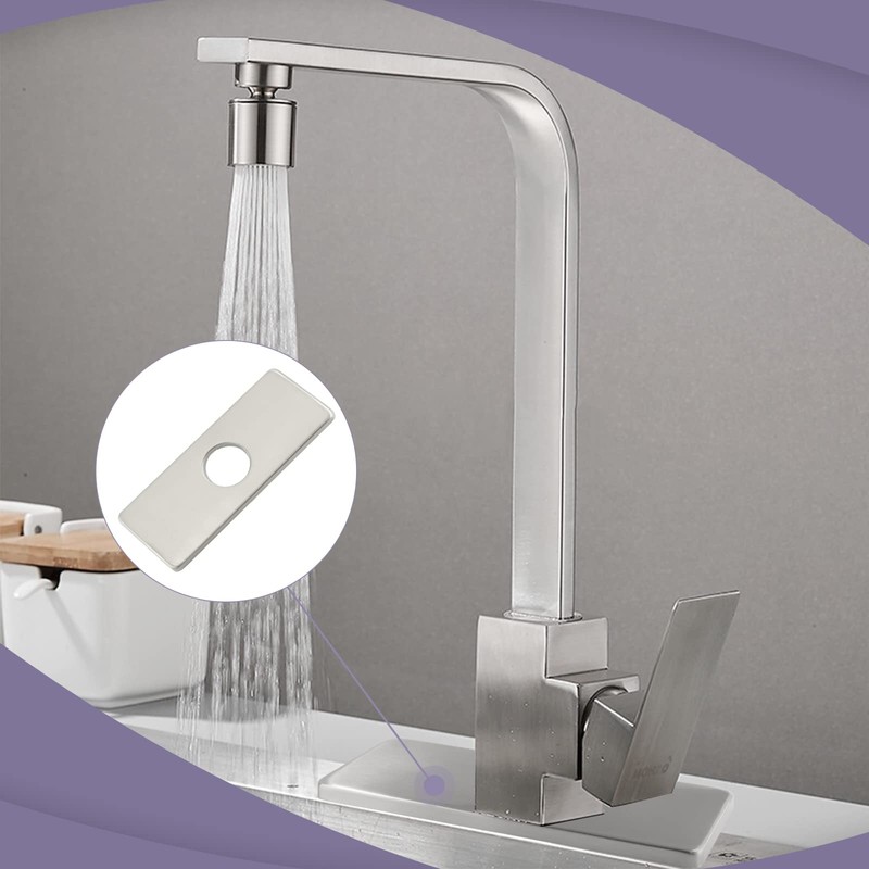 Litoexpe 6 Inch Sink Hole Cover Faucet Deck Plate for