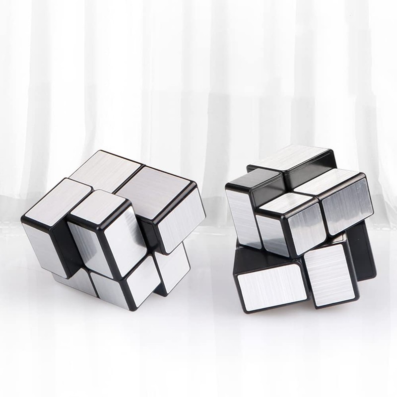 Bukefuno QY Toys Mirror 2x2 Blocks Silver Cube Magic Puzzle