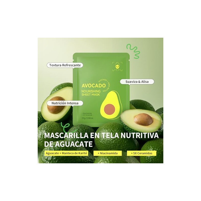 Kit Cuidado Facial BeauBase Set Mascarillas Faciales 25 Piezas