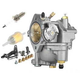JIK Carburetor 11-0420 for Harley Davidson S&S Cycle Super E Shorty Carburetor Big Twin or Sportster with Air Filter 12-579