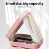 Jewelry Storage Box 3 Color Adjustable Lighting Leather Travel Makeup