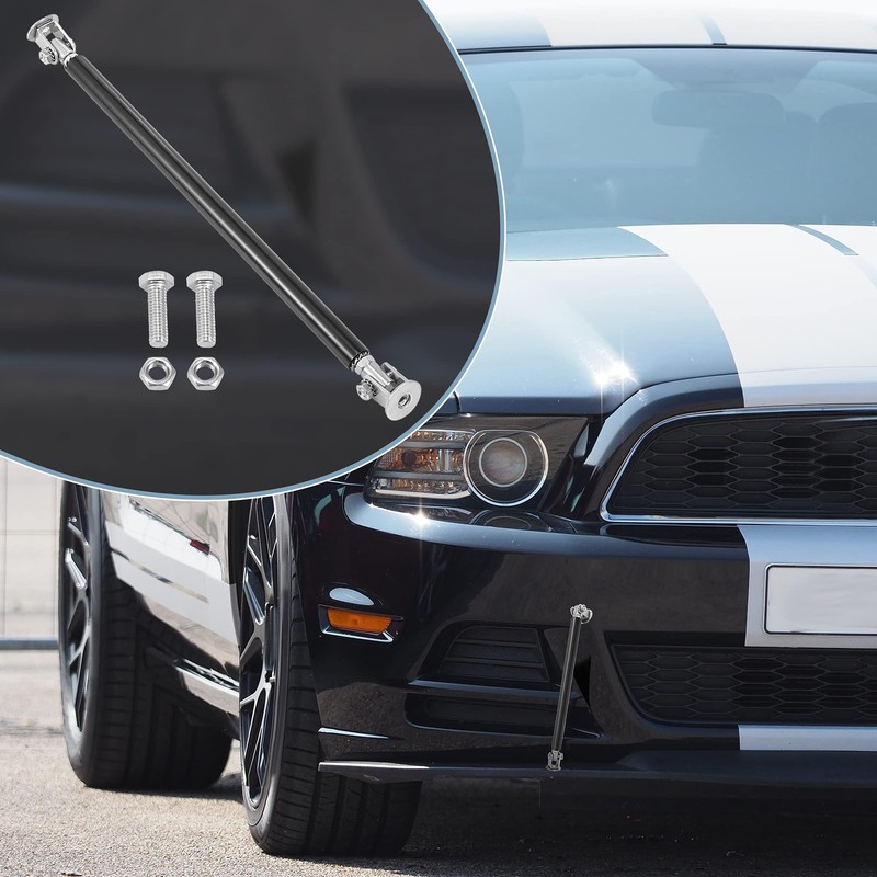 MACHSWON 2pcs Car Bumper Lip Protector Splitter Strut Tie Rods