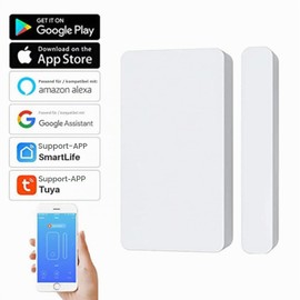 Smart WiFi Door Sensor, Smart Window Contact Sensor, Detects Door/Window Open/Close Status, Support Alexa Google Home.(1)