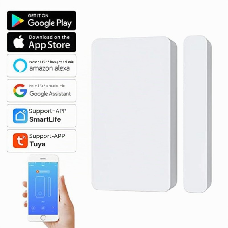Smart WiFi Door Sensor, Smart Window Contact Sensor, Detects Door/Window