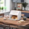 STDDRE Bread Box for Kitchen Countertop Bin Double Layer Bread