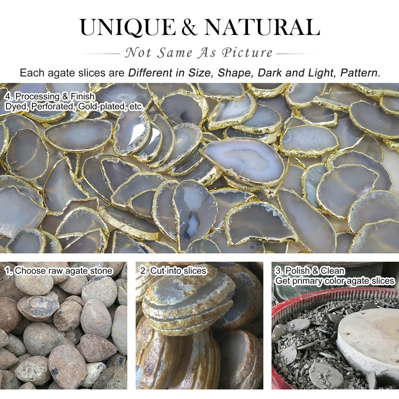 Malimali Unique White Agate Cabinet Knobs and Pulls Set of
