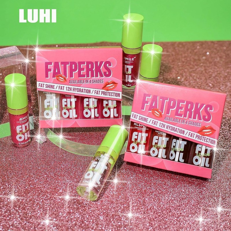 LUHI Gloss de Labios 4 Colores – Brillo Hidratante con