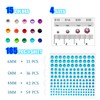 Self Adhesive Gem and Pearl Stickers for Face, 4 Size