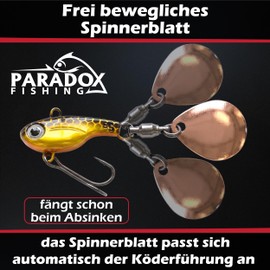 Paradox Fishing Infinity Jig Spinner Set di 5 esche da 8 g – Spin Jig per pesce persico, esca luccioperca, luccio, spinnerbait spinnbait spinnn esche da persico
