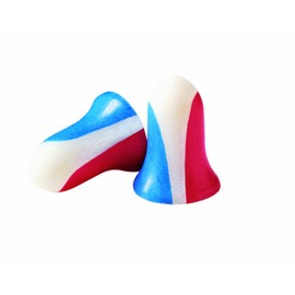 Howard Leight by Honeywell Super Leight USA Disposable Foam Shooting Earplugs, 10-Pairs (R-01891),Red/White/Blue