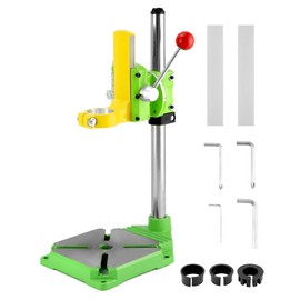 QWORK Drill Press Stand, Heavy Duty Floor Drilling Press/Rotary Tool Workstation,Table Top Drill Press 90° Rotating Fixed Frame for Drilling Collet, Drill Press Table, Drill Workbench Repair