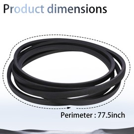 Deck Belt for 38" F Decks (1/2" x 77.5") - Replacement for MTD 754-04062/954-04062