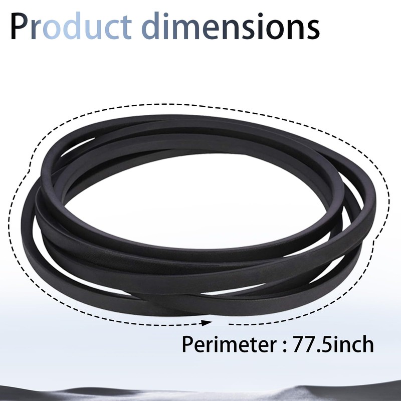 Deck Belt for 38" F Decks (1/2" x 77.5") -
