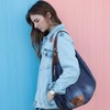 Bolso de mano para mujer, vaquero, estilo hobo, Azul oscuro,