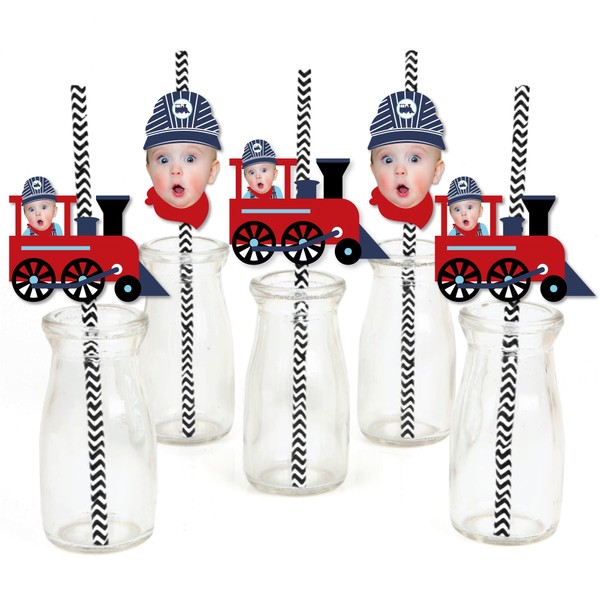 Big Dot of Happiness Custom Photo Railroad Party Crossing -