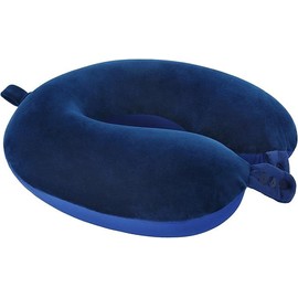 Makimoo Memory Foam Travel Neck Pillow for Head Support, Ideal for Airplanes, Cars, and Home Recliners,Unisex, U-Shaped (Blue)