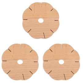 Ciieeo 3pcs Round Thread Square Weaving Plate Kumihimo Bracelet Handmade Board Wooden Disk Beaded Wool Braiding Wood DIY Rope Cord Crafts Fine Braid Device Poratble Disc Knitted Wire