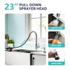 Kicimpro Kitchen Sink Faucet with Soap Dispenser, 3 Modes Kitchen