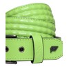 Lowlife Cover Up Leather Belt in Neon Green