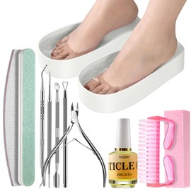 YGQQOY Toe Nail Soaking Bowl, Acetone Soak Off Bowl,Toe Soak Tray,Soak Off Gel Polish Remover Bowl,Foot Soak Pedicure Bowl, Pedicure Tools Set