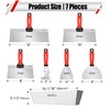 SHALL Drywall Knife Set, 7 Pcs Stainless Steel Drywall Hand