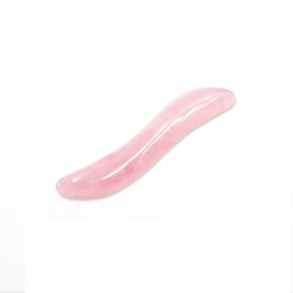 Windfulogo Massage Stones Guasha Roller Pink Jade Gemstone Meditation Healing Stick Stone Gua Sha Board for Facial Spa Massage