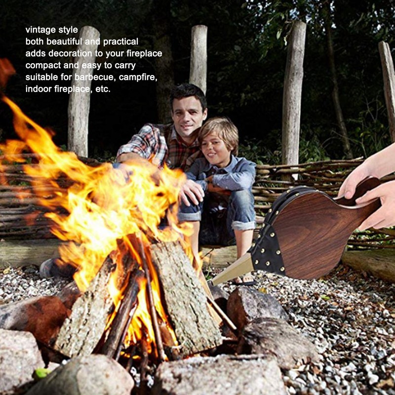 Wood Bellows 15.0 X 5in Fireplace Bellows Manual Air Blower