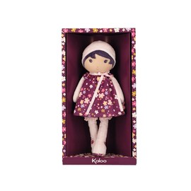 Kaloo Tendresse - My First Fabric Doll Violette 12.5” Tall - Black Hair and Floral Dress - Washable - Ages 0+ - K200002