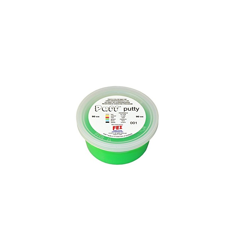 CanDo 10-1413 Puff LiTE Exercise Putty, Green-Medium, 3oz