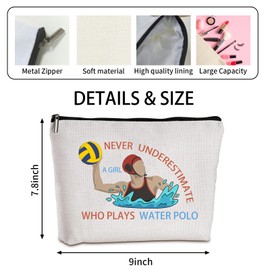 JEFBFBWE Waterproof Makeup Bag with Water Ball Pattern - Ideal for Beach Trips, Poolside & Travel - Spacious Compartments, Mixed color, Funny