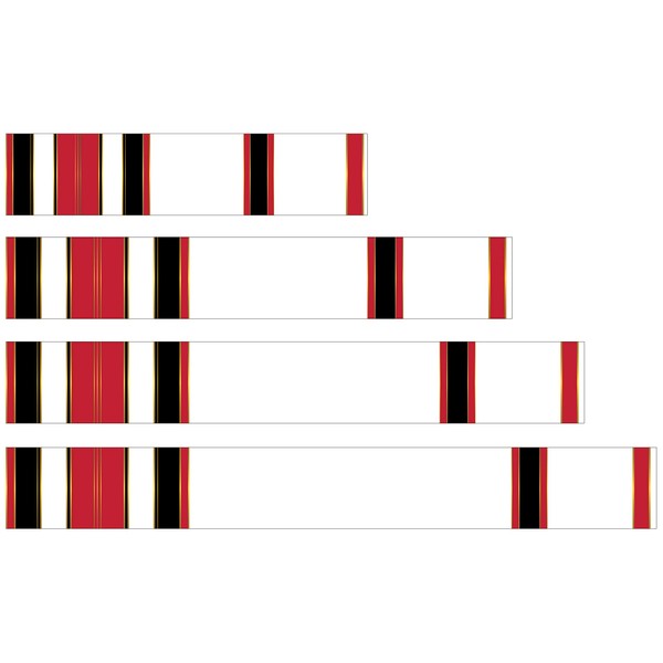 White Water Archery Non-Laminated Red Black Traditional 3 Crest Arrow