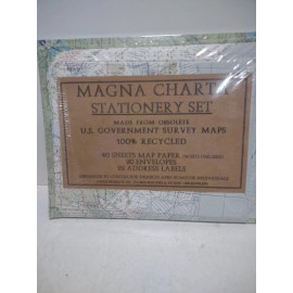 magna charter Stationary Set Made From Obsolete U.S. Government Survey Maps