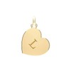 Beautiful 9ct Gold Heart Letter Initial Ladies Pendant WJS35314LTL, Metal,