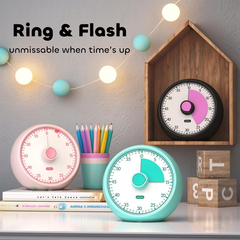 Conchstar Visual Timer for Kids 60-Minute - Countdown Timer with