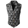 VATPAVE Mens Victorian Suit Vest Steampunk Gothic Waistcoat Large SU14