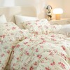 Tospass Floral Bed Linen 135 x 200 cm Beige Pink