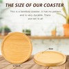 Patelai 10 Pcs Round Bamboo Coasters for Planters Small Plant