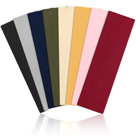 Tumurup Women's Sports Headbands, Pack of 8, Women's 6 cm Hair Bands, Men's Elastic Headband, Summer Sweat, Soft, Non-Slip Hairband, Fashion Accessories for Cosmetics, Workout, Yoga, Running, Fitness, Gym