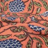 MUGINYU Boho Burnt Orange Floral Shower Curtain - 72x72 Inches,Cotton