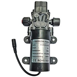CYBERNOVA DC12V 100PSI 4L/m High Pressure Automatic Diaphragm Priming Pump with Pressure Switch Caravan/Boat/Camping/Garden (with DC Female Interface)