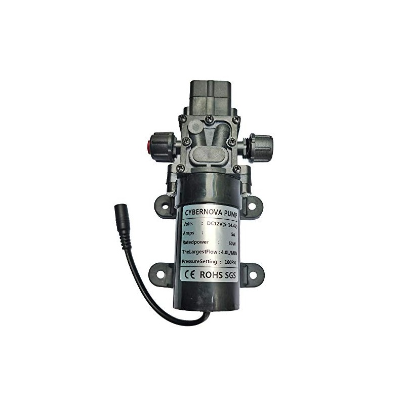 CYBERNOVA DC12V 100PSI 4L/m High Pressure Automatic Diaphragm Priming Pump