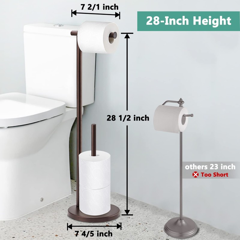Free Standing Toilet Paper Holder Stand, Oil Rubbed Bronze Toilet