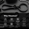 KCFEV Titanium Carabiner Keyring Clip, Minimalist Key Ring, Key Clip,