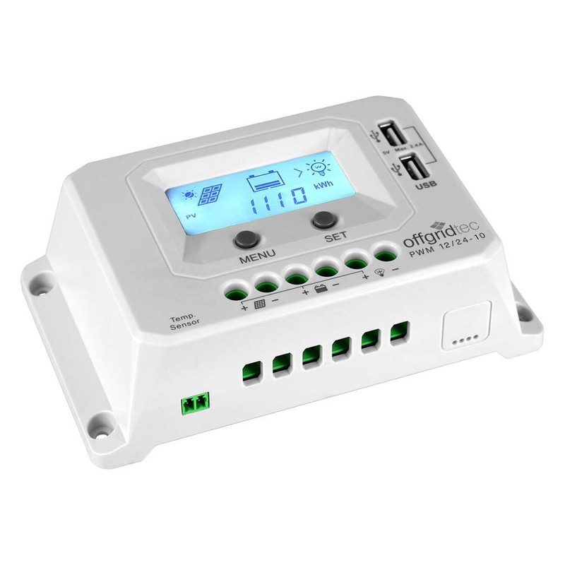 Offgridtec® PWM Pro charge controller series 12V / 24V, 10A