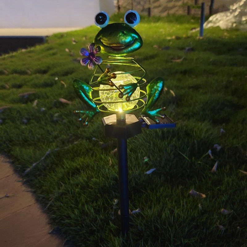 Solar Outdoor Lawn Lamp Frog Spring Garden Decoration Light Waterproof