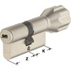 ABUS EC550 Profil-Knaufzylinder Länge Z40/K40mm mit 10 Schlüssel