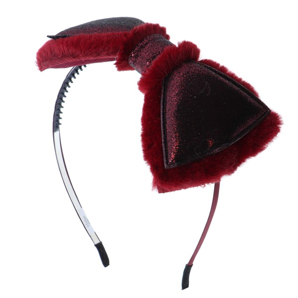 Elegant Holiday Sparkly Fur Lined Bow Headband For Girls and