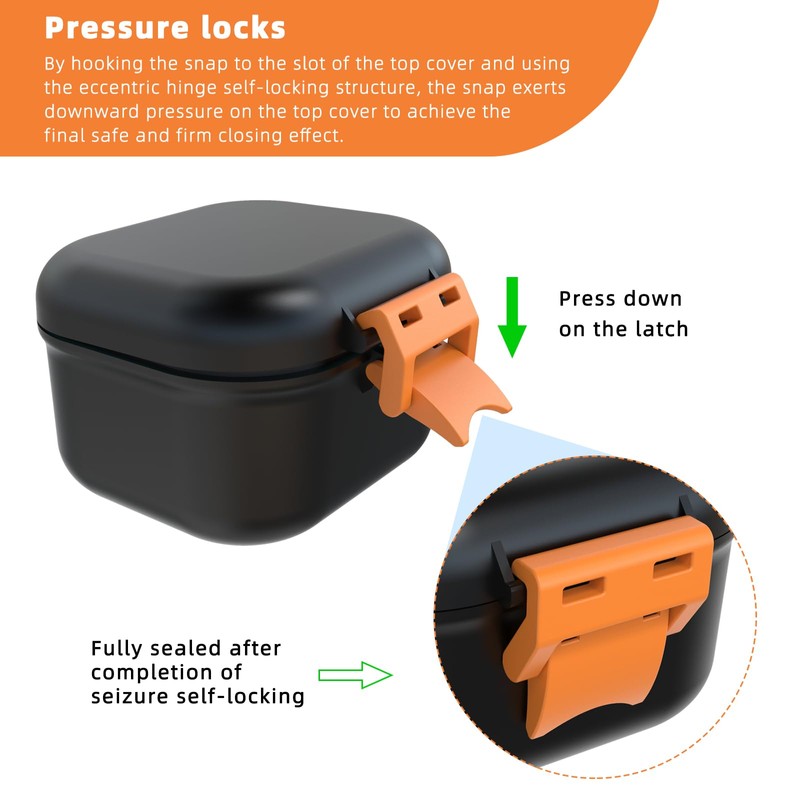 ARGOMAX Leak Proof Denture Bath Cup, Portable Soaking Denture Box,