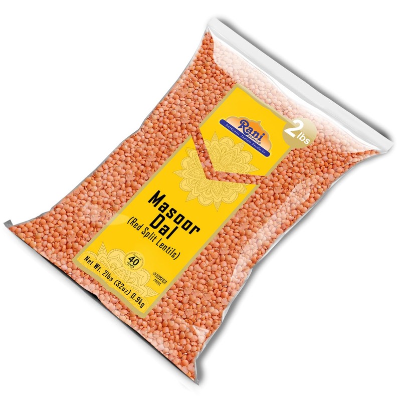Rani Masoor Dal (Indian Red Lentils) Split Gram, 32oz (2lbs)