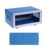 Blue Metal Junction Box Rectangular Electronic Enclosure DIY Prevention Box